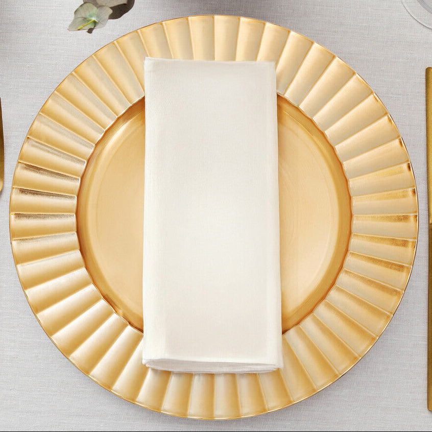 Dia Gold Finish Wave Charger Plate