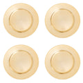 Set of Four 33cm Gold Finish Flat Style Charger Plates | Dia