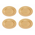 Set of 4 33cm Gold Finish Dotted Charger Plates | Dia