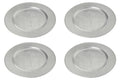 Set of Four 33cm Dia Redbud Silver Charger Plates | Redbud