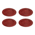 Set of Four 33cm DiaRed Charger Plates | Pandanus