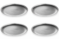 Set of Four 33cm Dia Radiance Silver Decorative Chargers | Radiance