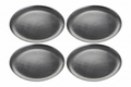 Set of Four 33cm Dia Silver Coupe Charger Plate | Paxton