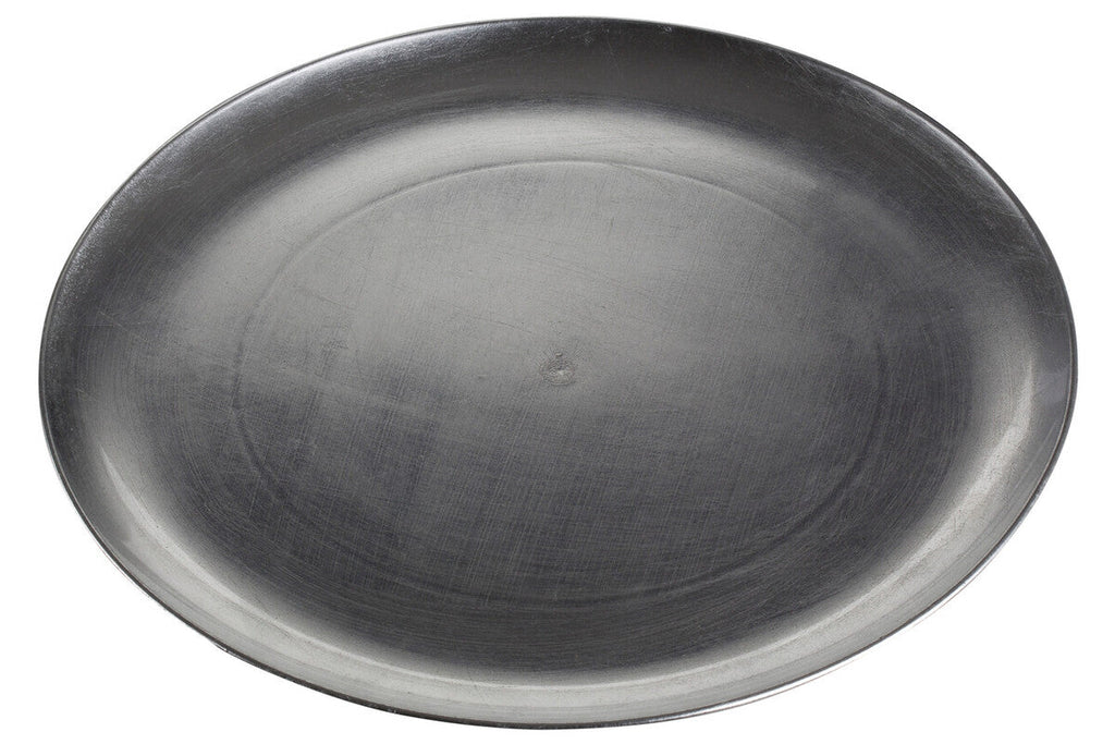 Set of Four 33cm Dia Silver Coupe Charger Plate | Paxton