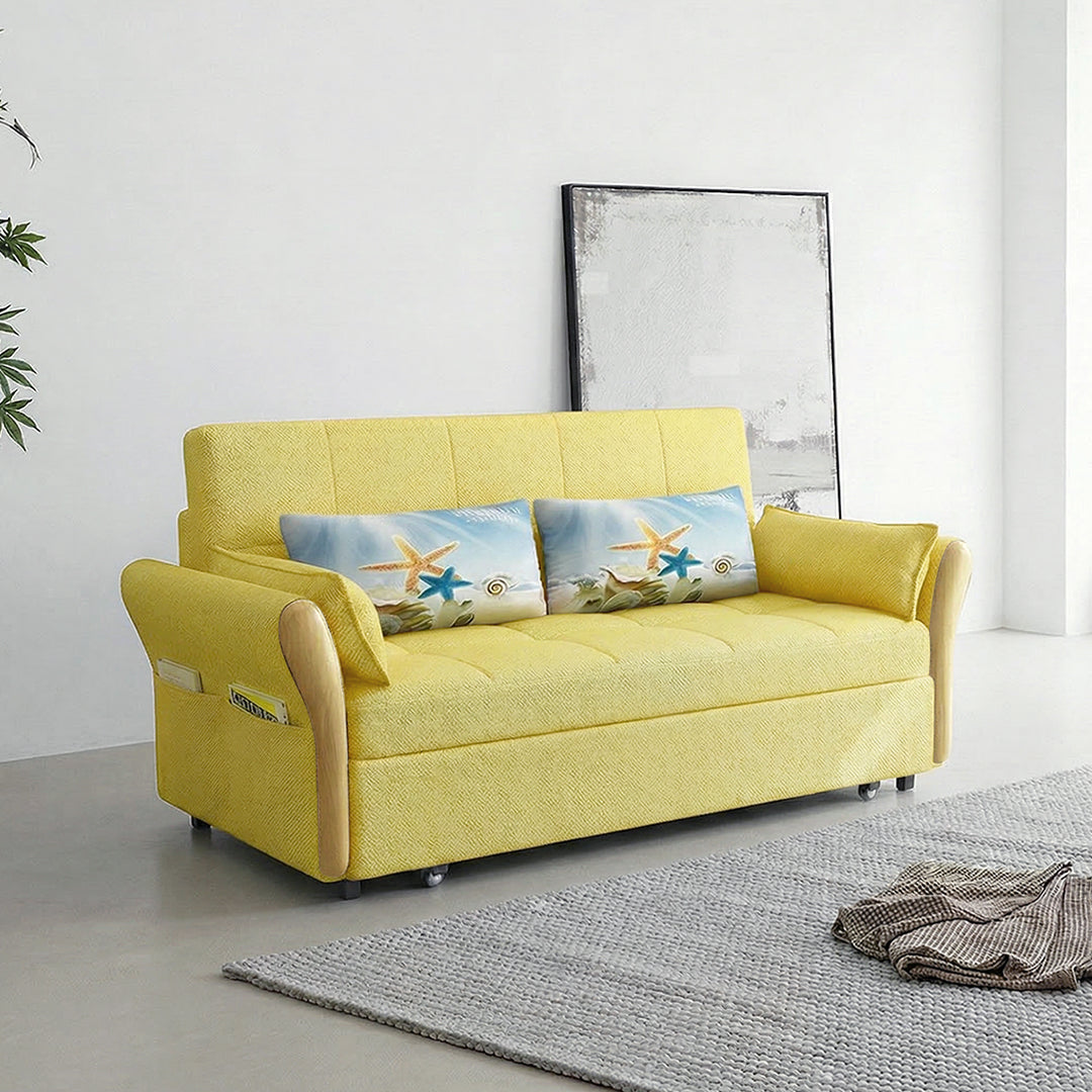 SB152 Two Seater Sofa Bed, Blue