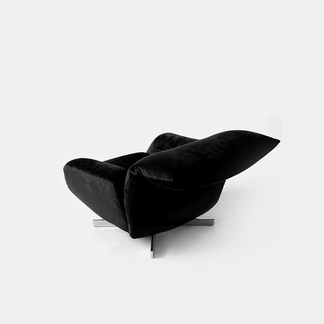 Schmidt Chiara Lounge Chair With Footstool, Swivel, Real Leather