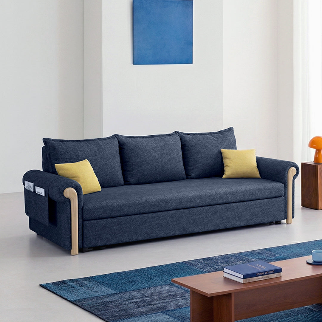 Braylene Two Seater Sofa Bed, Linen
