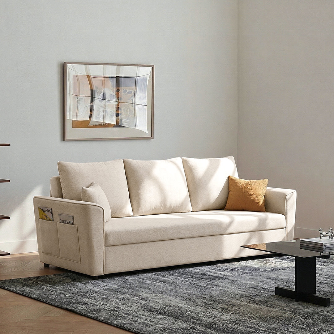 Gertrude Sofa Bed Single Seater, Two Seater, Linen