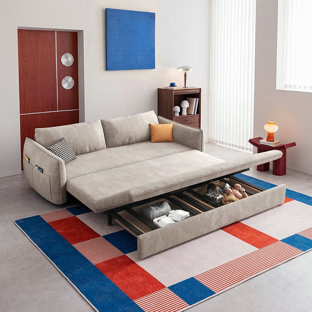 Fernandez Two Seater, Three Seater Sofa Bed With Storage, Suede
