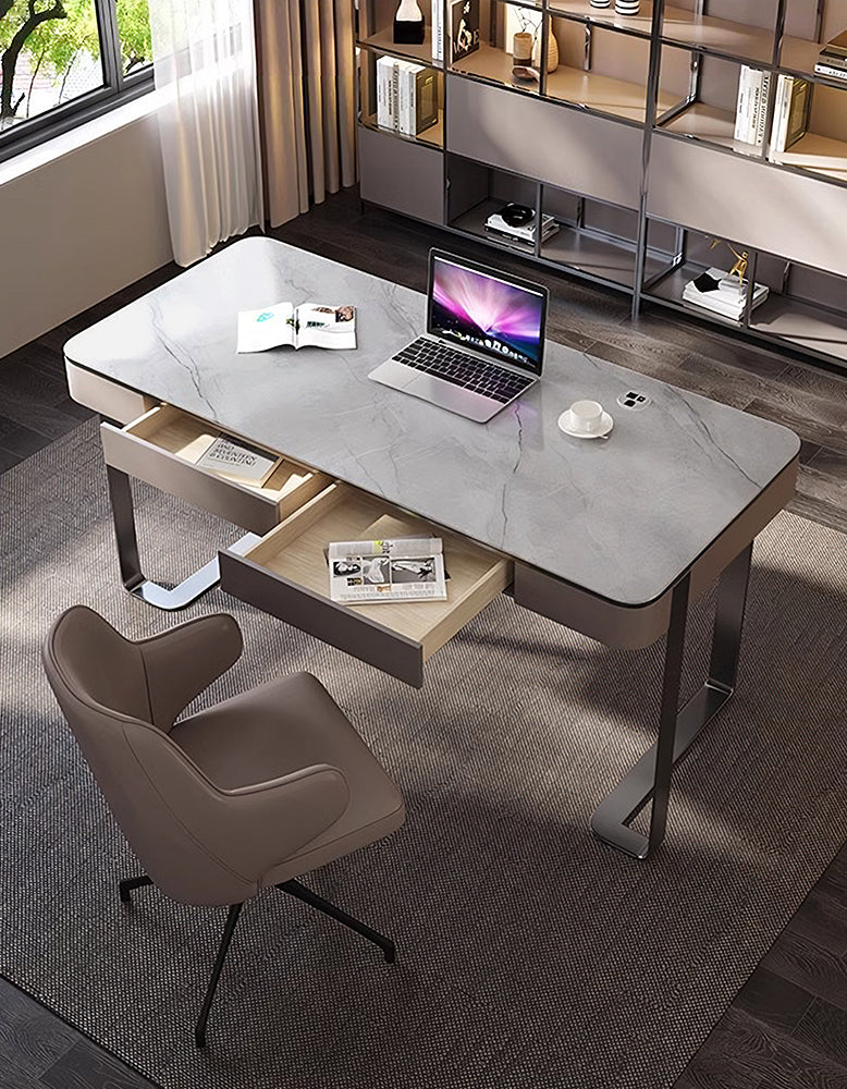 Hanna Office Desk, Sintered Stone