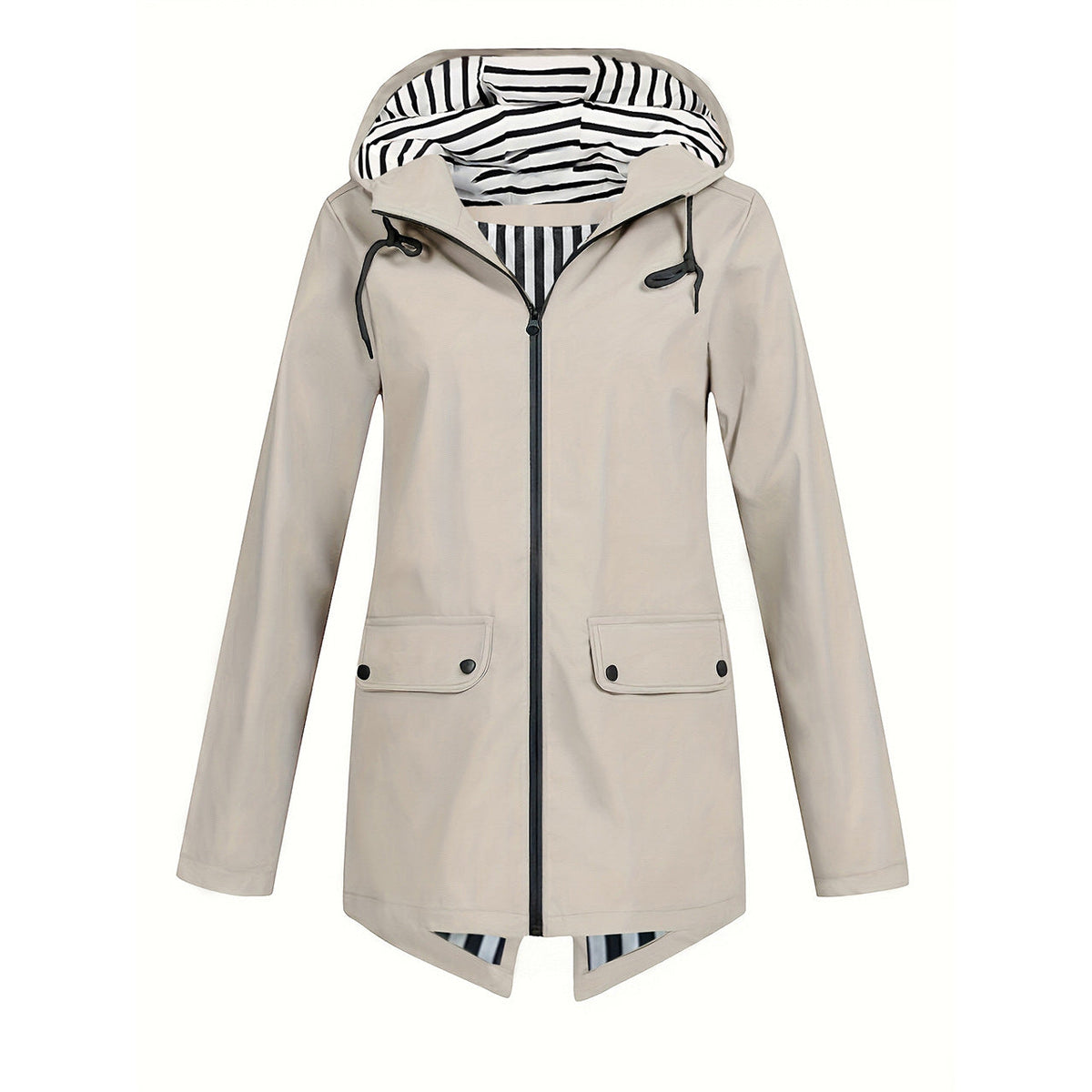 Women's Zipper Hooded Outdoor Windproof Thin Coat