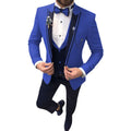 Men's Color Matching Business Casual Suit Three-piece Set