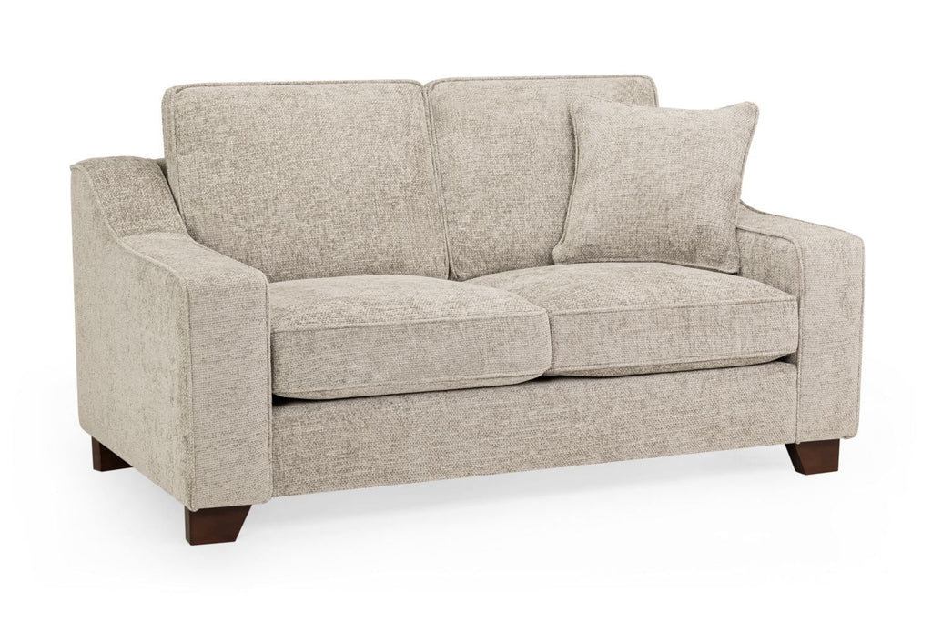 Nebraska 2-Seater Sofa: Plush Fabric, Removable Cushions, Sturdy Wooden Feet