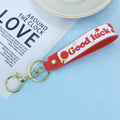 Lollipop Rainbow-colored Belt Hand Strap Keychain