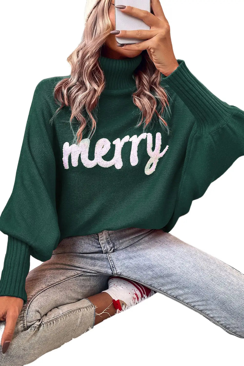 Fiery Red High Neck Sweater for a Stylish Christmas