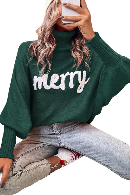 Fiery Red High Neck Sweater for a Stylish Christmas
