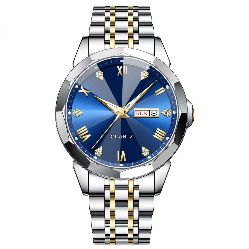 Business Men's Watch Double Calendar High-grade Quartz