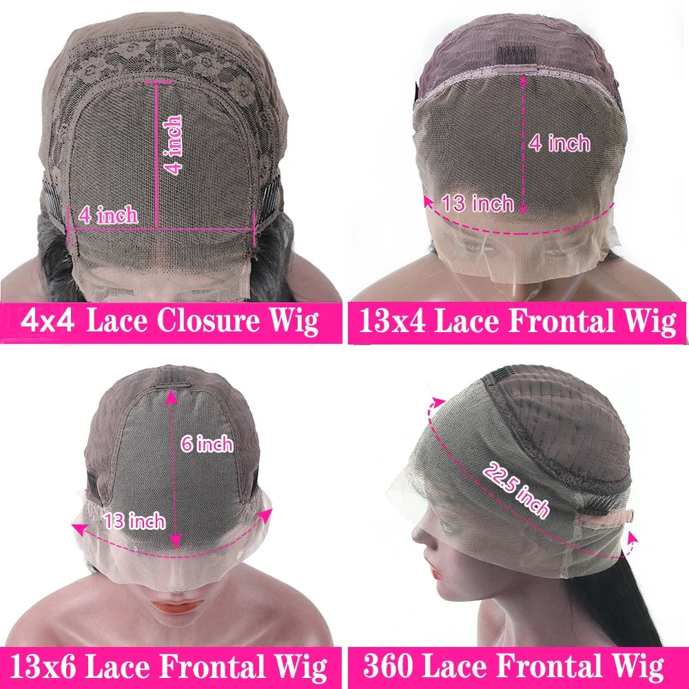 360 Lace Front Wigs Human Hair Body Wave Full Lace Frontal Human Hair Wigs Raw Indian Glueless 38Inch HD Lace Front Wig