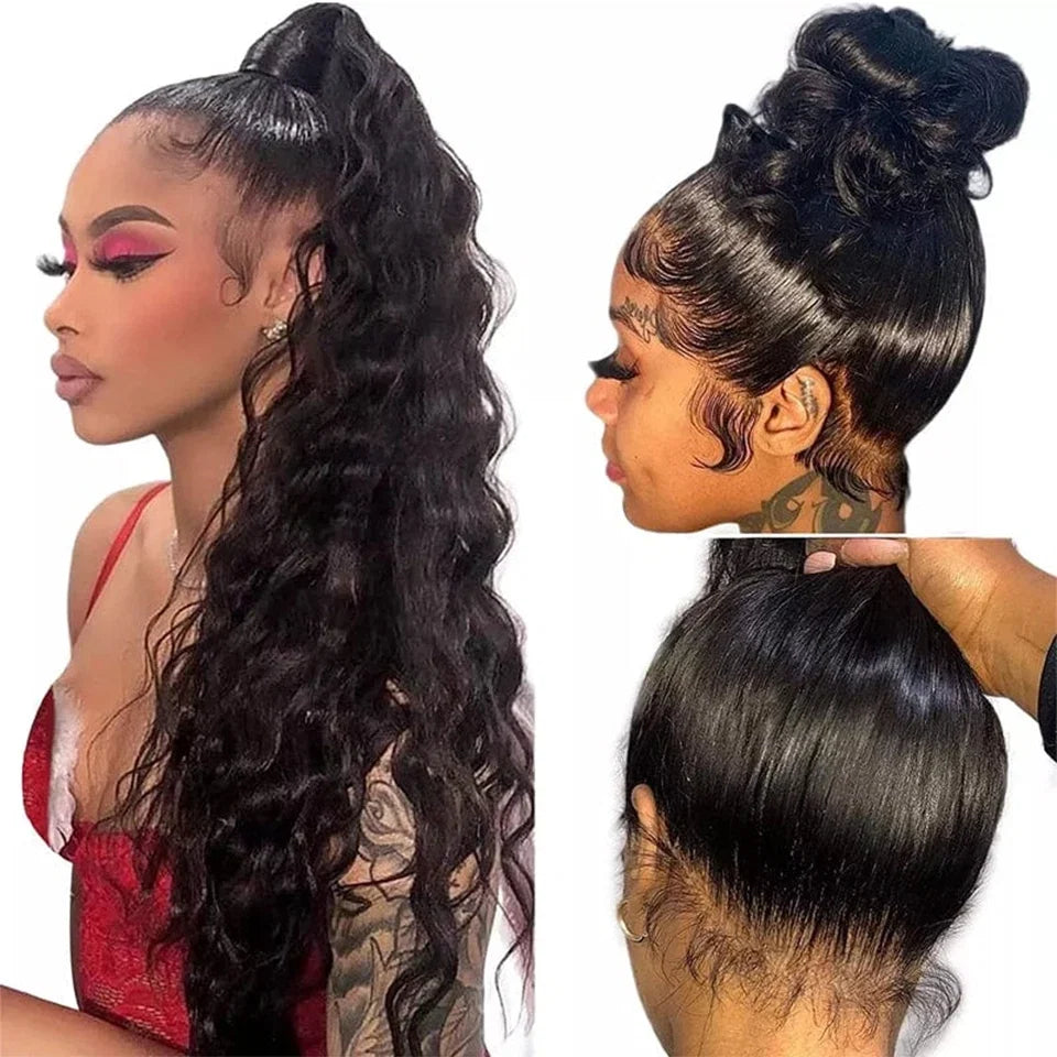 360 Lace Front Wigs Human Hair Body Wave Full Lace Frontal Human Hair Wigs Raw Indian Glueless 38Inch HD Lace Front Wig