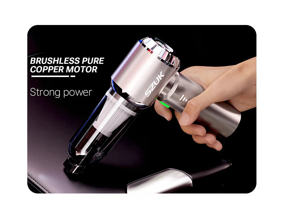 SZUK New Mini Car Vacuum Cleaner 985000Pa Wireless Vacuum Cleaner Powerful Suction Handheld Portable Vacuum Cleaner for car