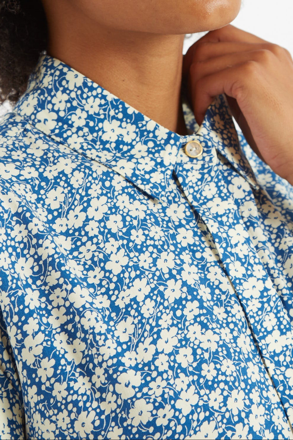 Abinaya Periwinkle Short Sleeved Shirt