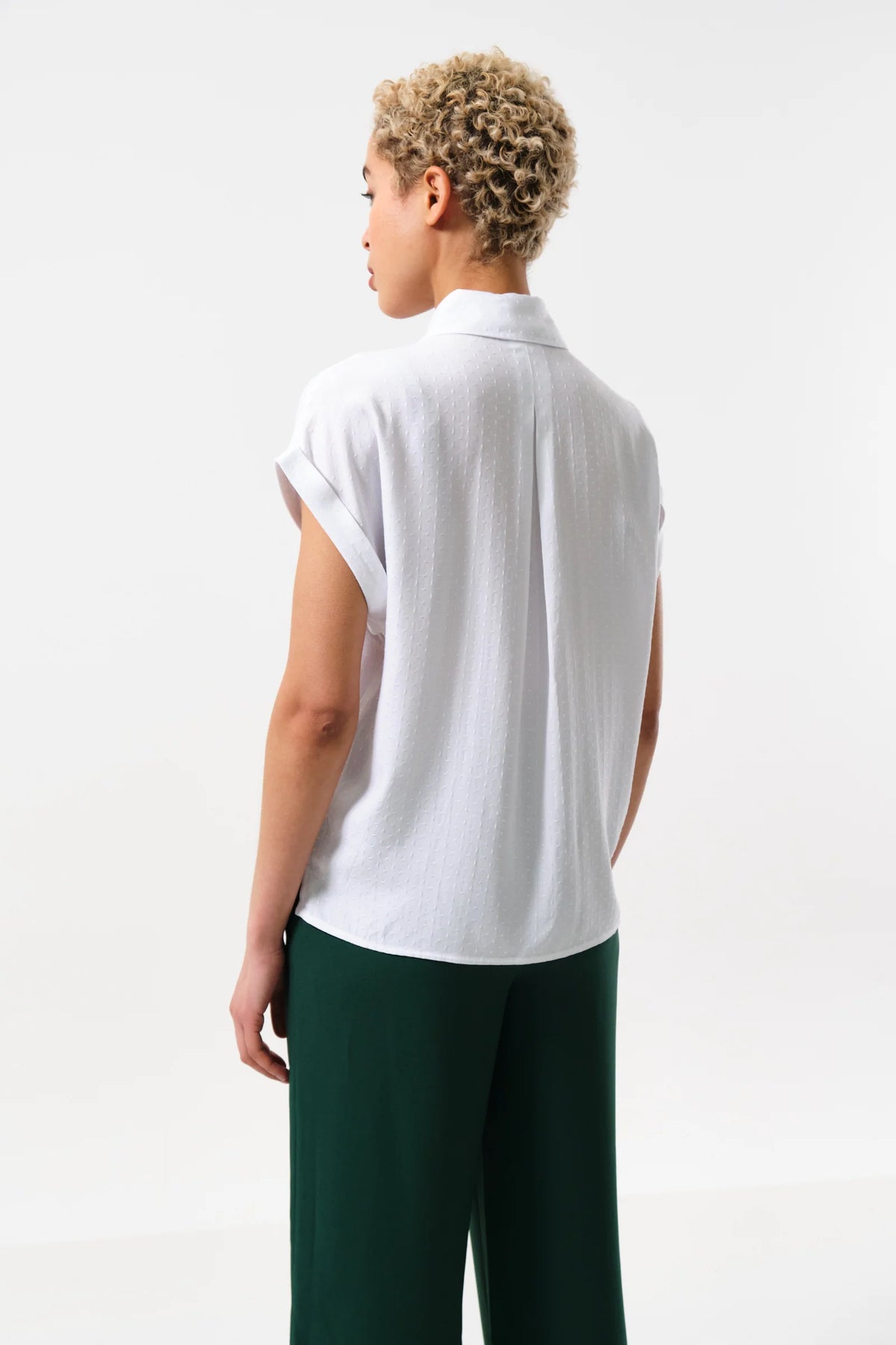 Abinaya Short Sleeved Shirt White