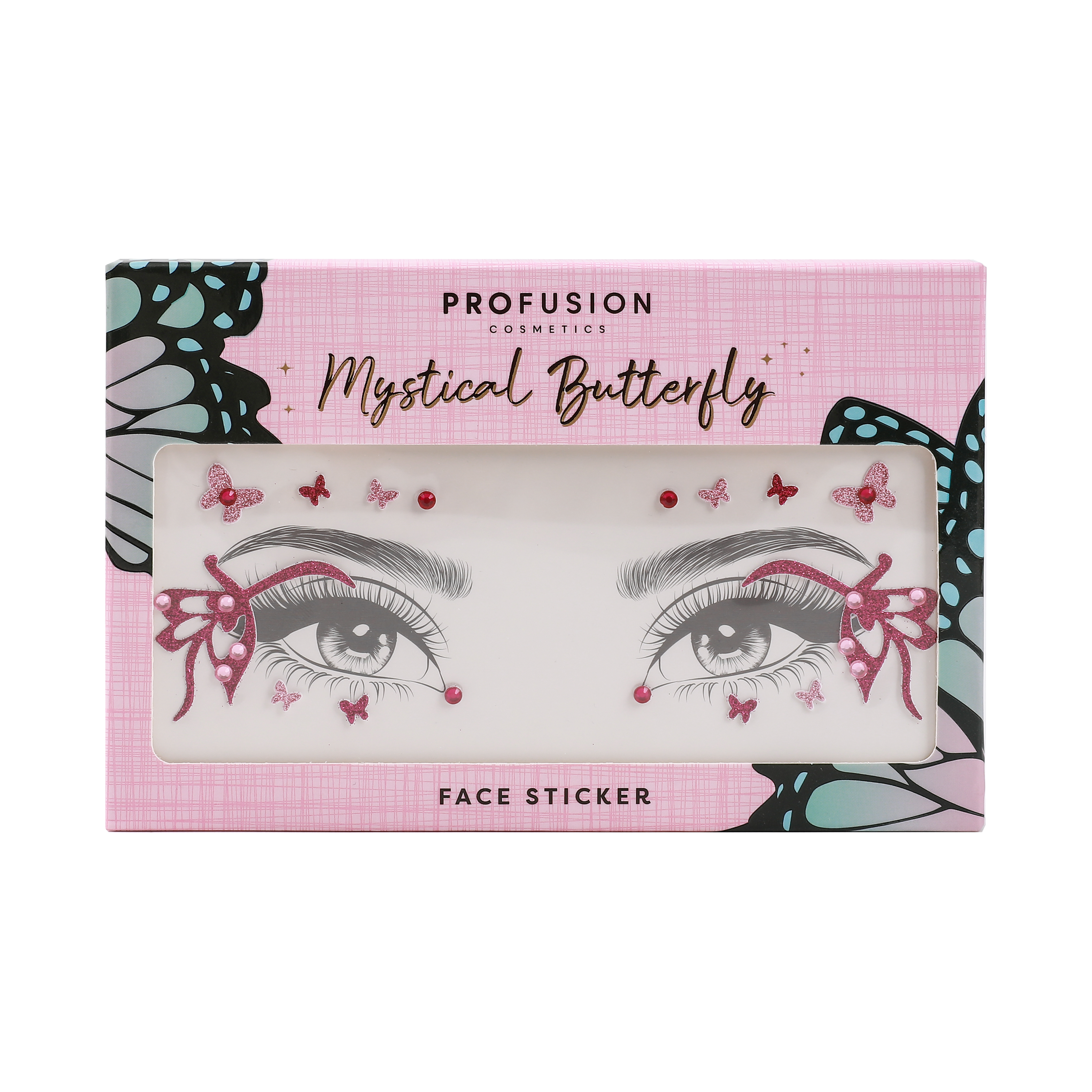 Mystical Butterfly Face Stickers