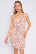 Rose Gold Sequin Mini Cami Dress