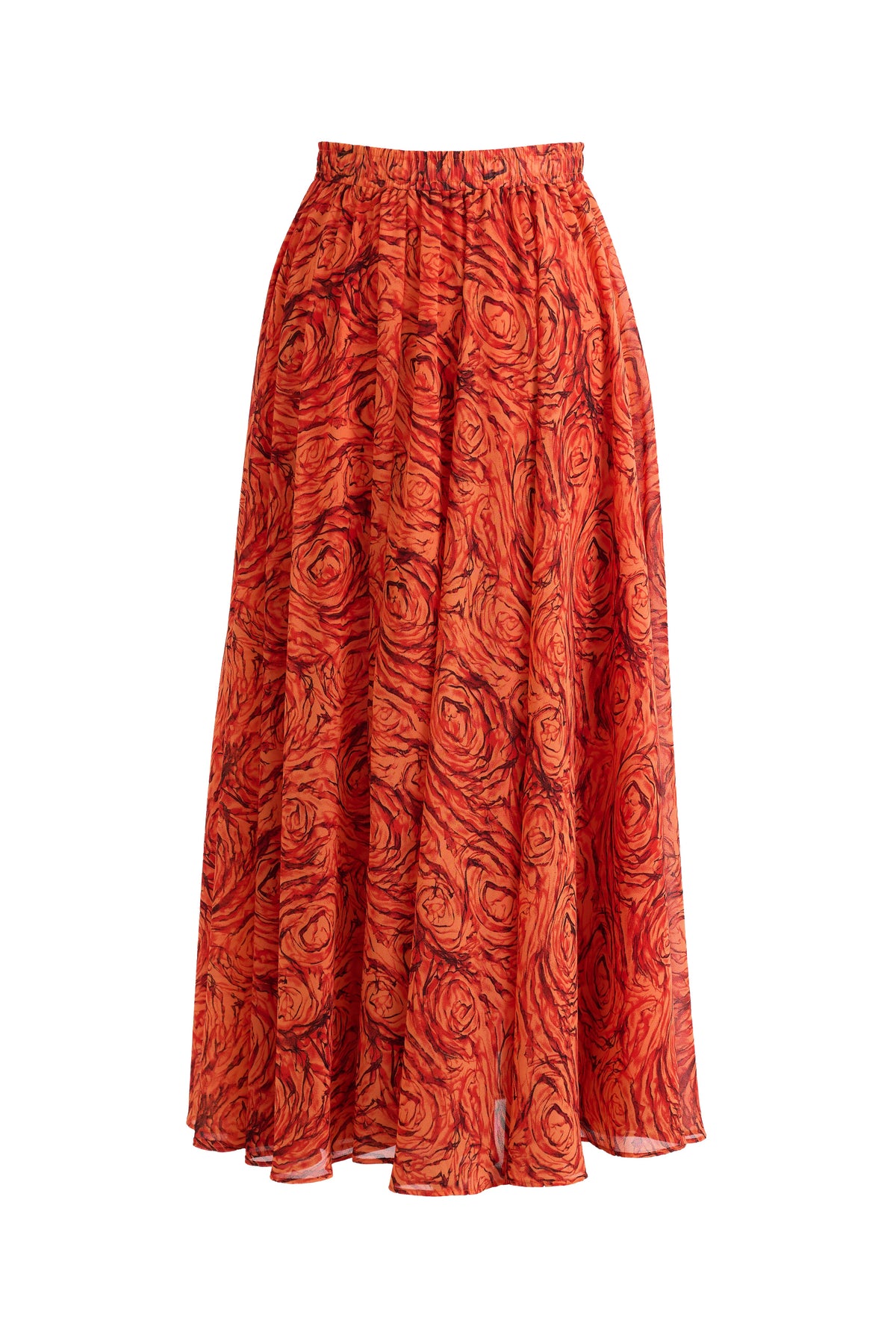 Agatha Rosechild Full Circle Midi Skirt - Apricot