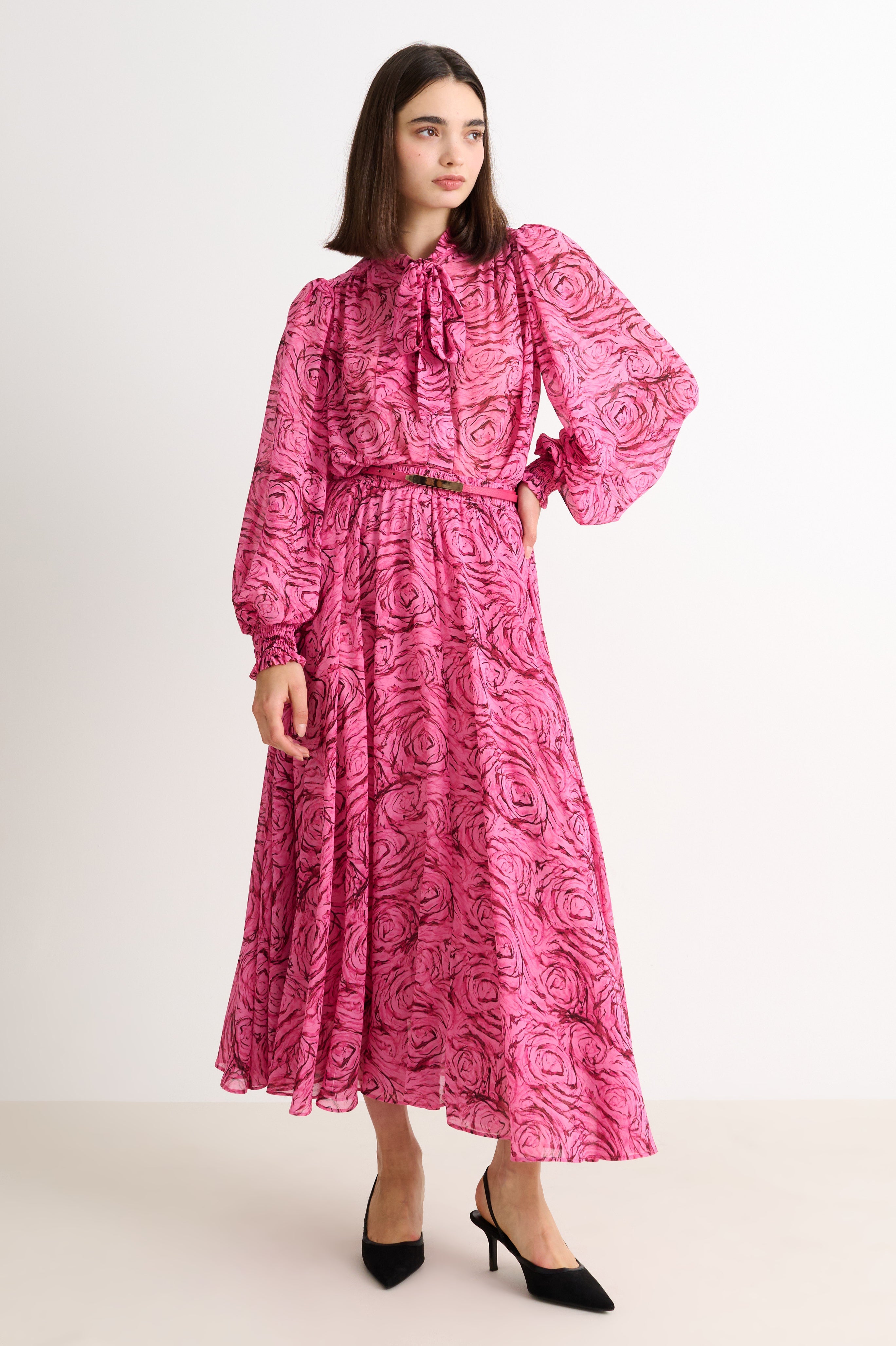 Agatha Rosechild Full Circle Midi Skirt - Pink