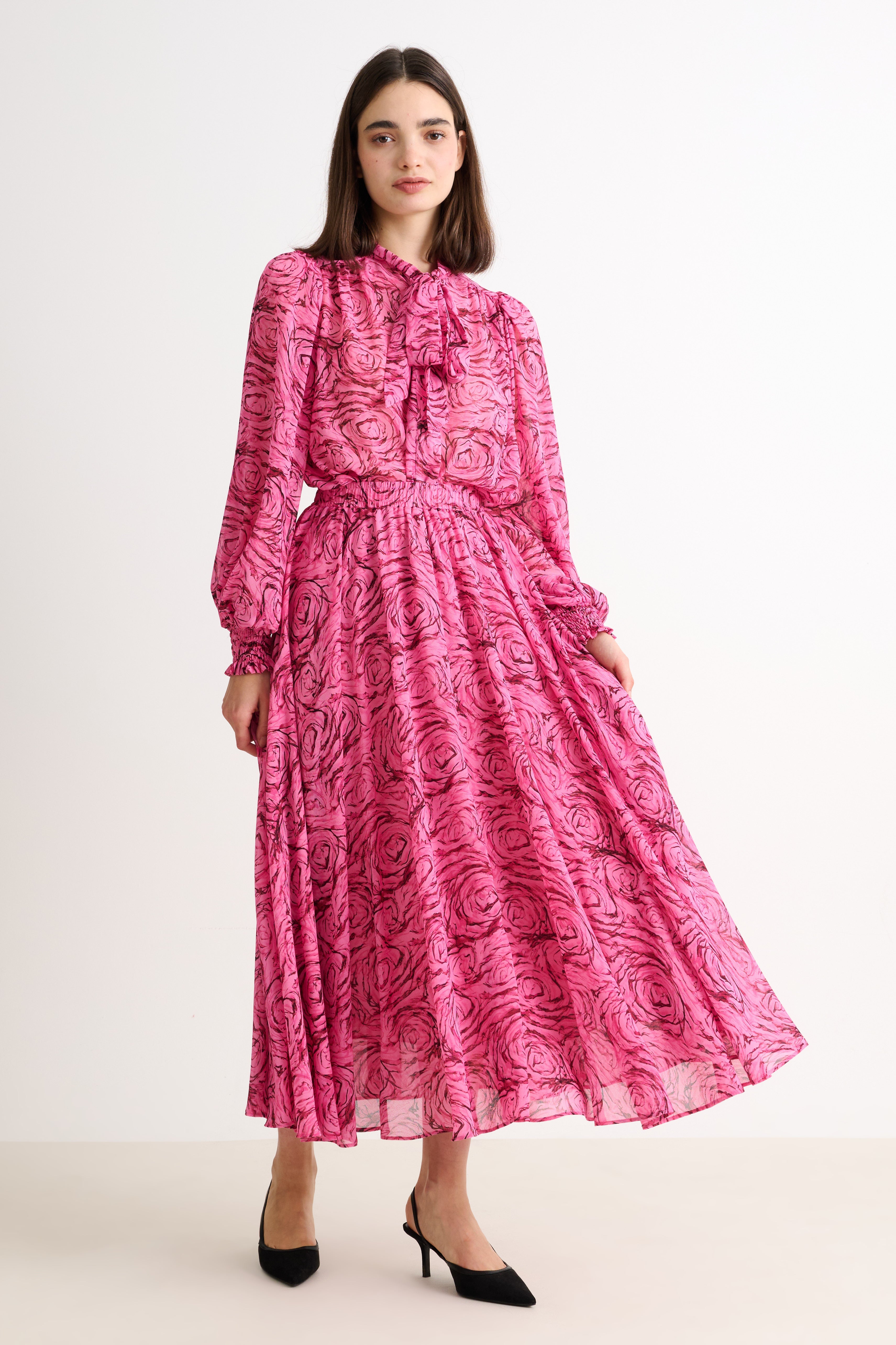 Agatha Rosechild Full Circle Midi Skirt - Pink