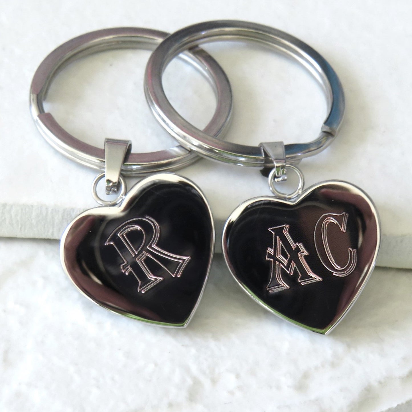 Algerian Heart Keyring with Initials
