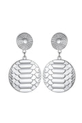 Silver Tone Snake Print Earrings