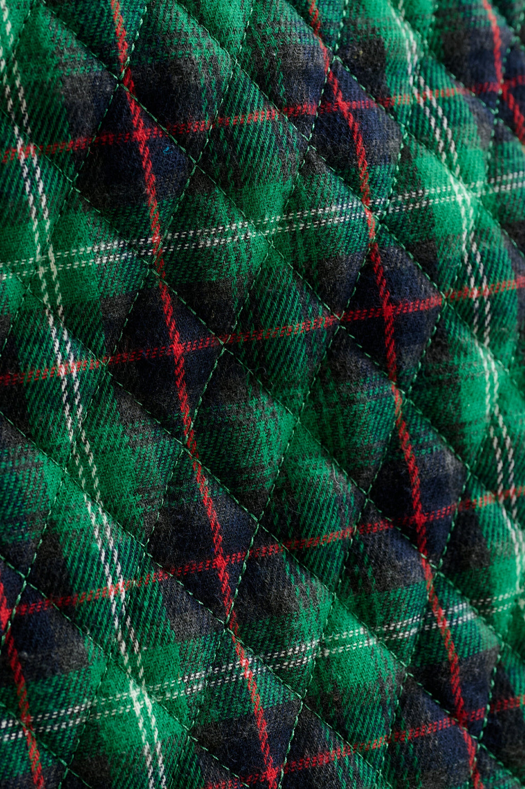 Aubin Winter Check Quilted Mini Skirt - Green