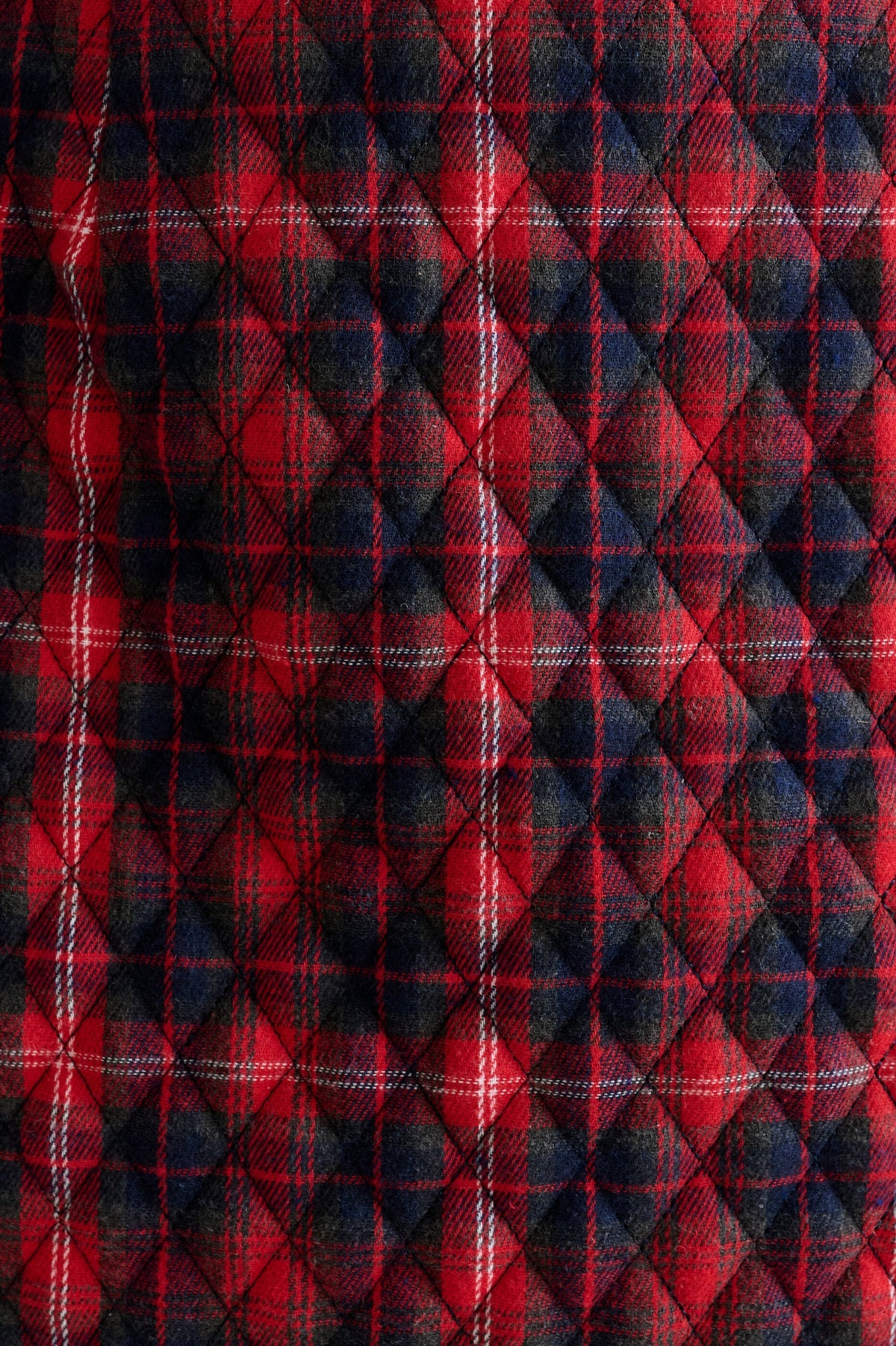 Aubin Winter Check Quilted Mini Skirt - Red
