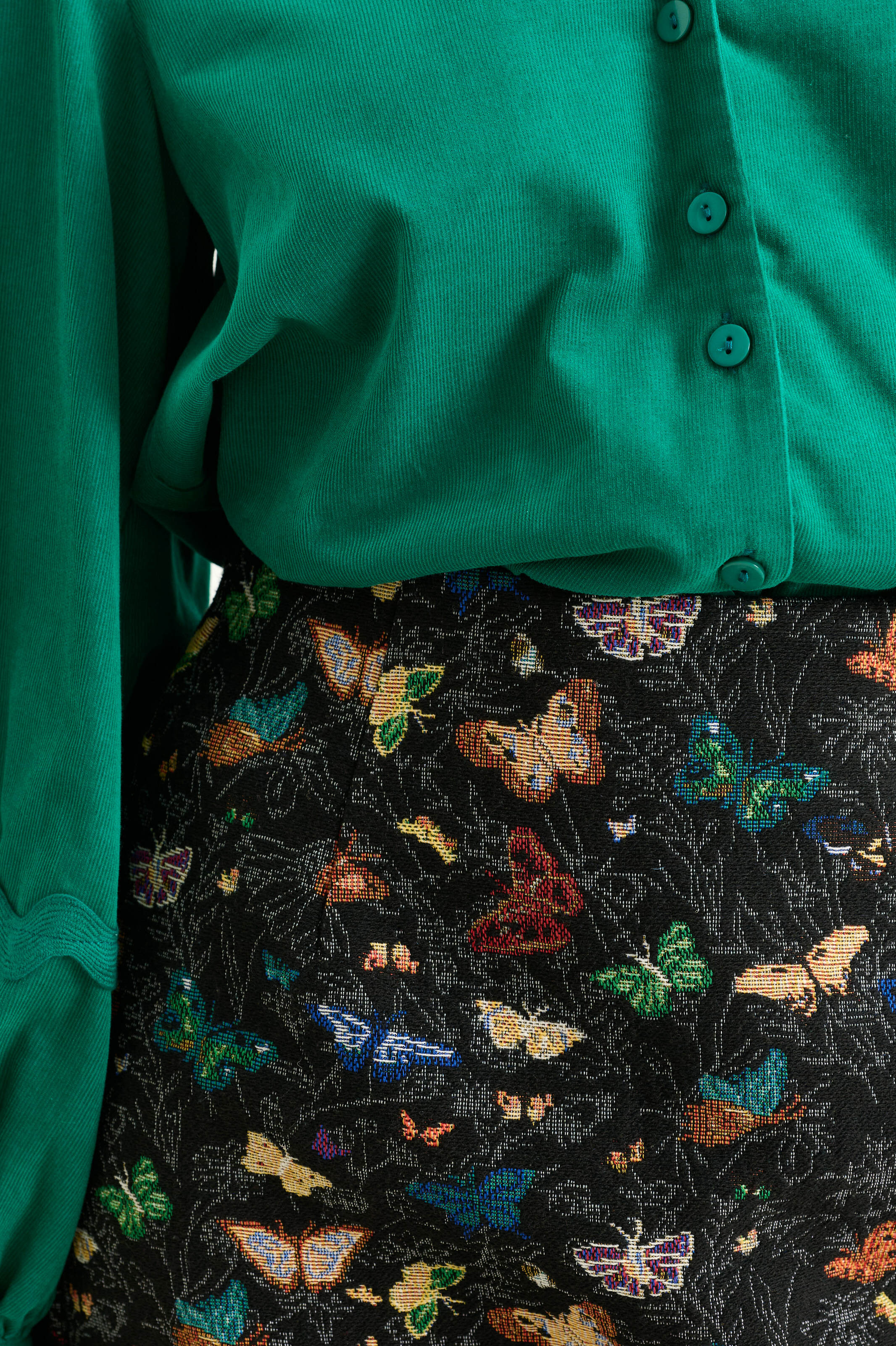Aubin Butterfly Ball Jacquard Mini A-Line Skirt - Multicoloured