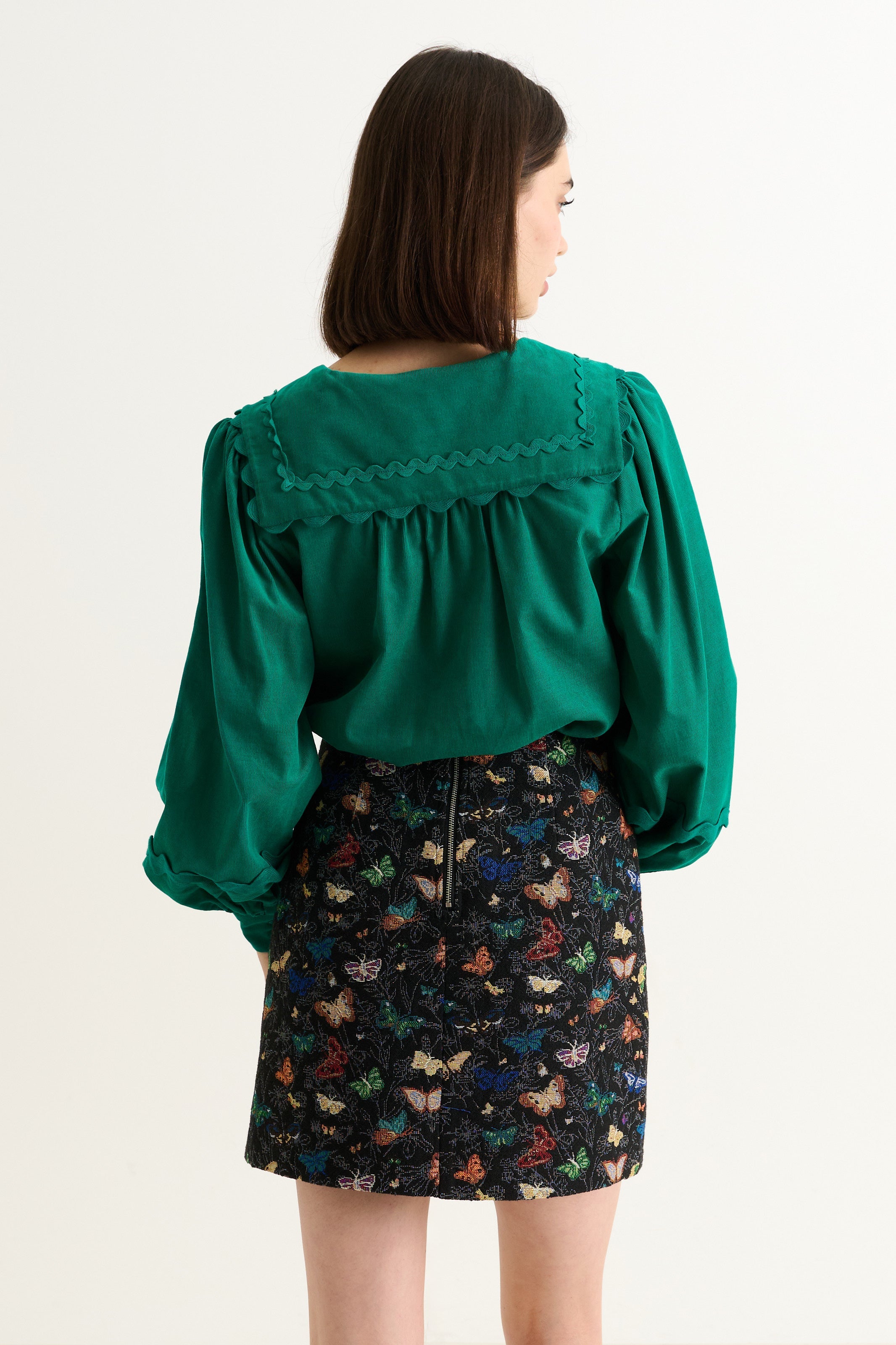 Aubin Butterfly Ball Jacquard Mini A-Line Skirt - Multicoloured