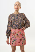 Aubin Tulip Jacquard A-line Mini Skirt - Pink