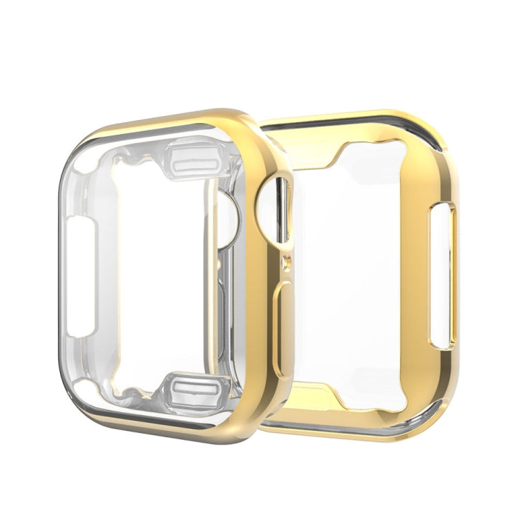 Full Coverage Plating TPU Case for Apple Watch Series 5 & 4 44mm(Gold)
