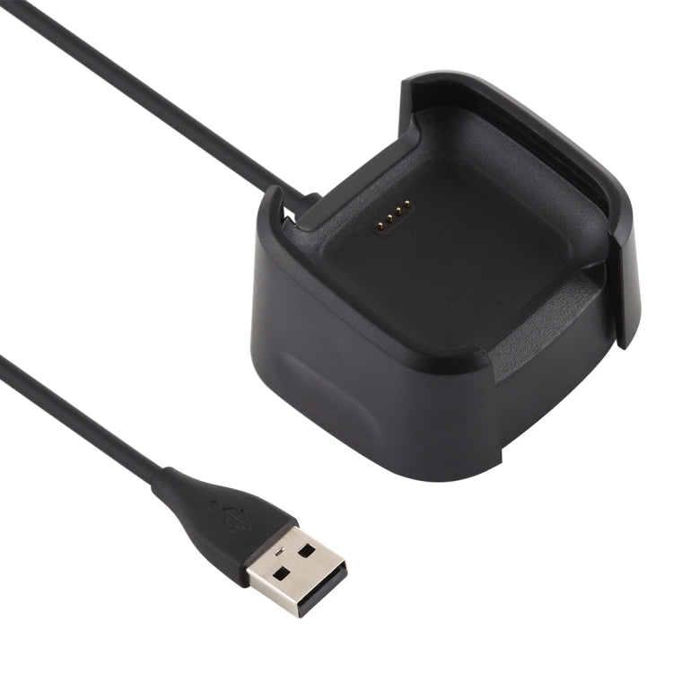 For Fitbit Versa 2 Charger Charging Dock Base Stand Holder with 1m Charging Cable(Black)