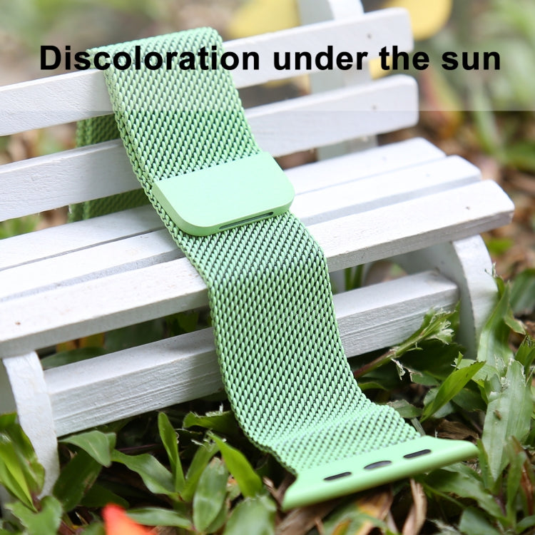 For Apple Watch Ultra 49mm&Watch Ultra 2 49mm / Series 10 46mm / 9&8&7 45mm / SE 3&SE 2&6&SE&5&4 44mm / 3&2&1 42mm Color-changing Magnetic Nylon Watch Band, 44mm