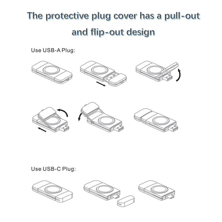 U8 USB / Type-C Magnetic Wireless Charger Fast Charger for Apple Watch Series (White)