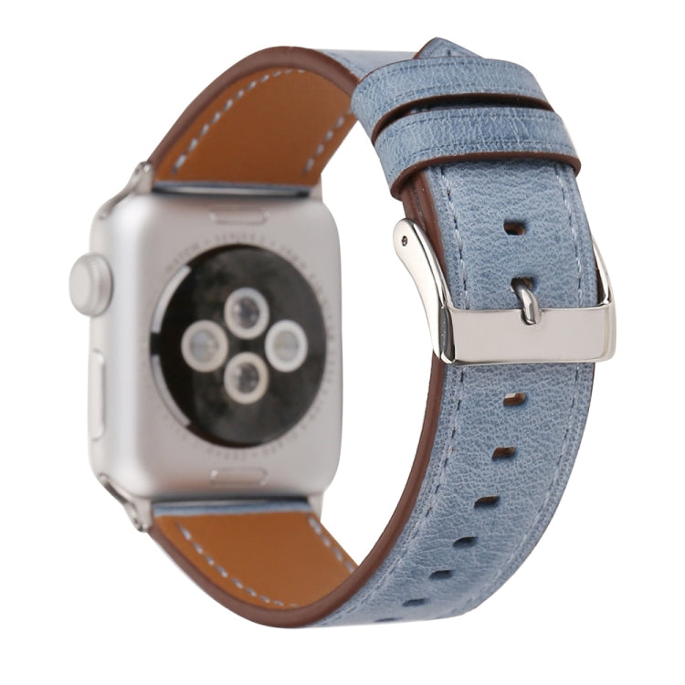 For Apple Watch Ultra 49mm&Watch Ultra 2 49mm / Series 10 46mm / 9&8&7 45mm / SE 3&SE 2&6&SE&5&4 44mm / 3&2&1 42mm Fresh Style Genuine Leather Watch Band, 42mm