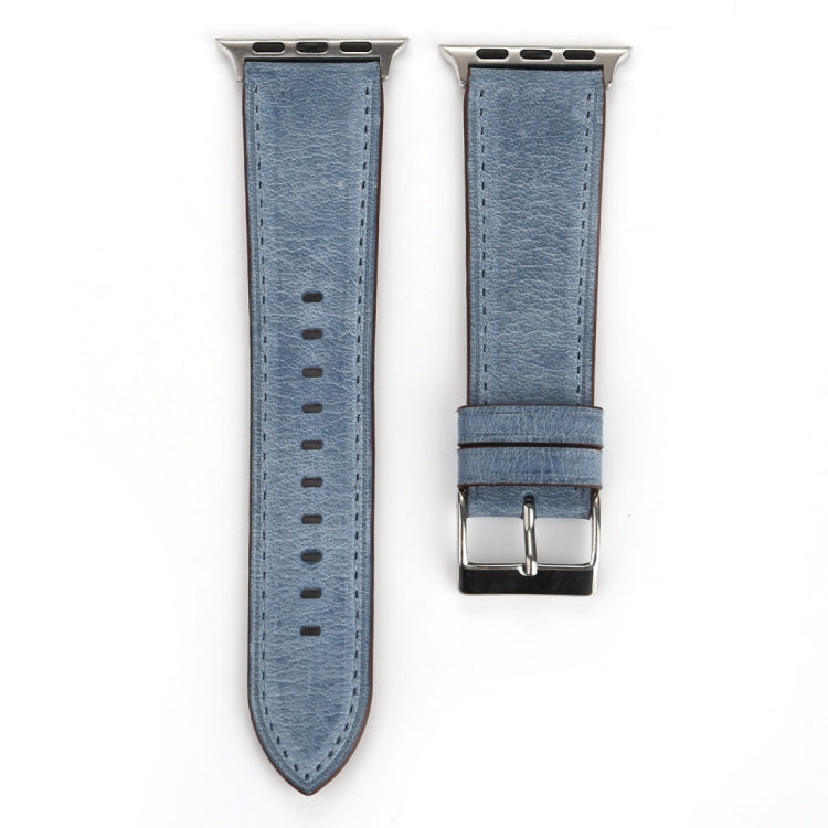 For Apple Watch Ultra 49mm&Watch Ultra 2 49mm / Series 10 46mm / 9&8&7 45mm / SE 3&SE 2&6&SE&5&4 44mm / 3&2&1 42mm Fresh Style Genuine Leather Watch Band, 42mm