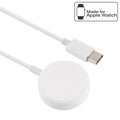 1m Type-C Universal Portable Magnetic Wireless Charger for Apple Watch Ultra & Ultra 2 & Series 9 & 8 & 7 & 6 & 5 & 4 & 3 & 2(White)