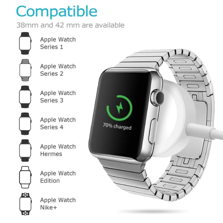 1m Type-C Universal Portable Magnetic Wireless Charger for Apple Watch Ultra & Ultra 2 & Series 9 & 8 & 7 & 6 & 5 & 4 & 3 & 2(White)