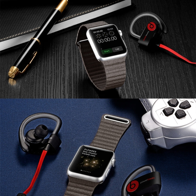 For Apple Watch 42mm Loop Magnetic Closure Clasp PU Leather Watch Band