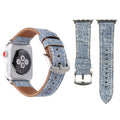 For Apple Watch Series 10 42mm / 9&8&7 41mm / SE 3&SE 2&6&SE&5&4 40mm / 3&2&1 38mm Simple Fashion Genuine Leather Cowboy Pattern Watch Band, 38mm