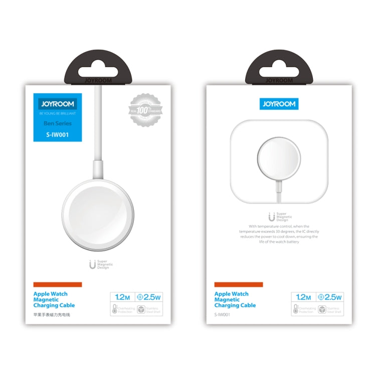 JOYROOM S-IW001 Ben Series 1.2m 2.5W Portable Magnetic Charge Cable for Apple Watch (White)