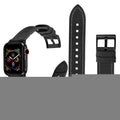 Solid Color TPU + Stainless Steel Watch Band for Apple Watch Series 7 45mm / 6 & SE & 5 & 4 44mm / 3 & 2 & 1 42mm, 44mm